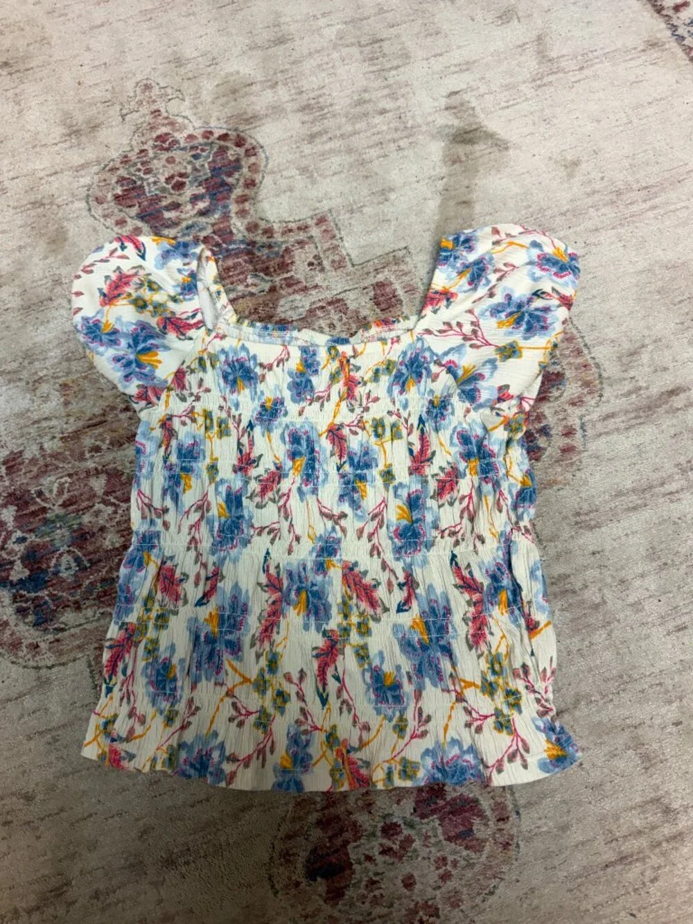 Old Navy Girls Kids Floral Top Size L (10-12)  In Great Shape!!
